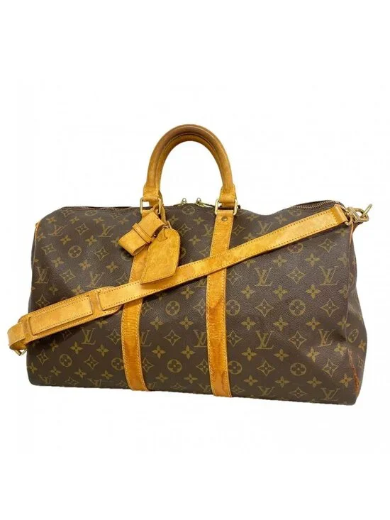 Louis Vuitton Boston Bag Monogram Keepall Bandouliere 45 Brown