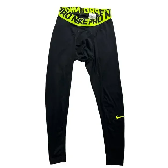 4-90 NIKE PRO Men's Athletic Leggings Base Layer Black Medium