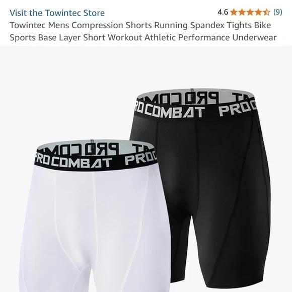 Black and White Compression Shorts