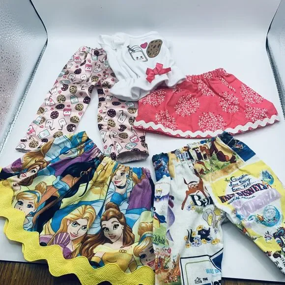 18 In Doll Clothes Disney PRINT Skirt , Pants, Pajamas Skirt
