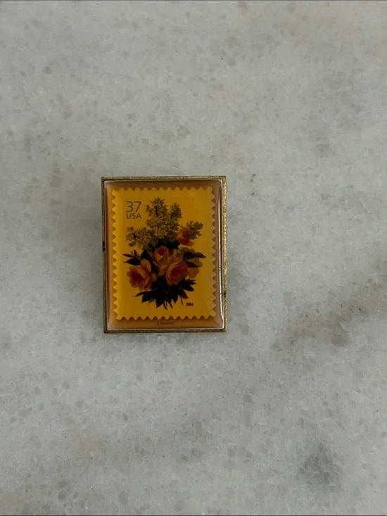 2000’s wedding blossom 37 cent stamp collectible pin