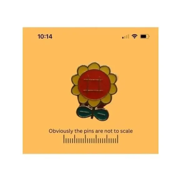 3/20 Orange Sunflower Enamel Pin