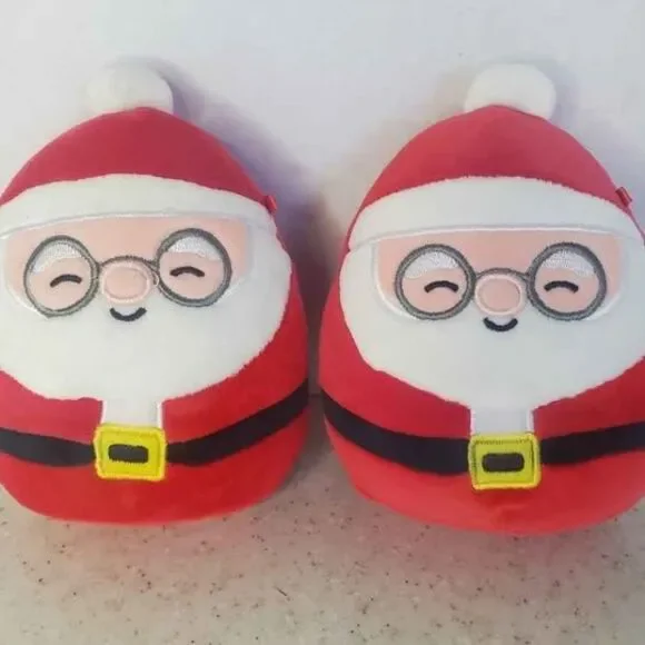 Squishmallows Santa Plush Lot of 2 Small 5” Christmas Holiday Soft Stuffed EUC
