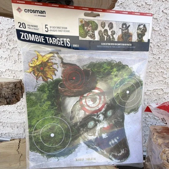 Crosman CPVT5 Series 3 Paper Zombie Targets 20 Pack Multicolor Disposable