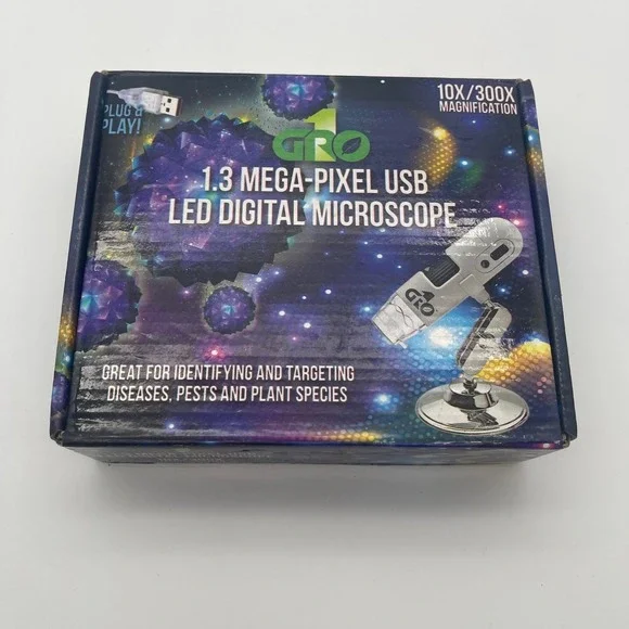 Gro1 1.3 Mega-Pixel USB LED Digital Microscope 10x-300x‎ Magnification