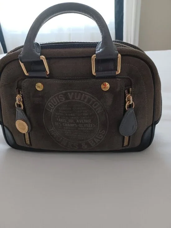 AUTH LOUIS VUITTON HAVANE TRUNK BAG GRAY HANDBAG/PURSE