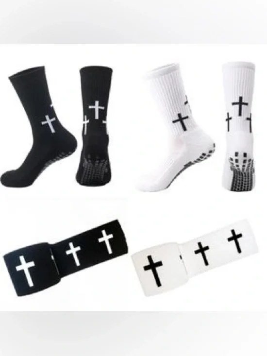 Two pairs of sports tapes and two pairs of sports socks