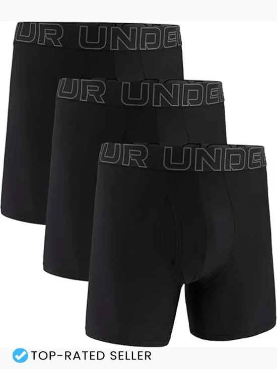 3 Pack Performance Tech Mesh Boxer Briefs 6 Inch Inseam Athletic Activewear