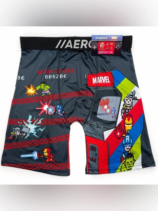 NWT New Marvel Avengers Boxer Briefs Mens Size XL Underwear Iron Man Hulk Thor