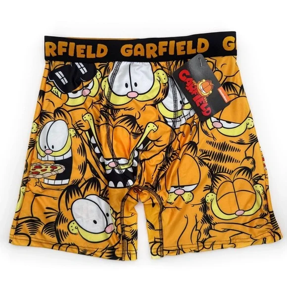 Garfield Boxer Briefs Mens Small Underwear Orange Nickelodeon 90s Retro Gift
