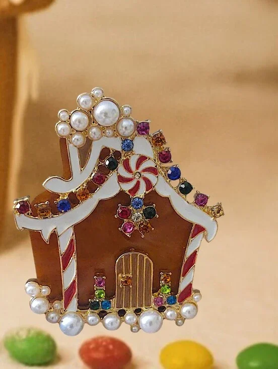 Gingerbread House Brooch *Christmas In July*