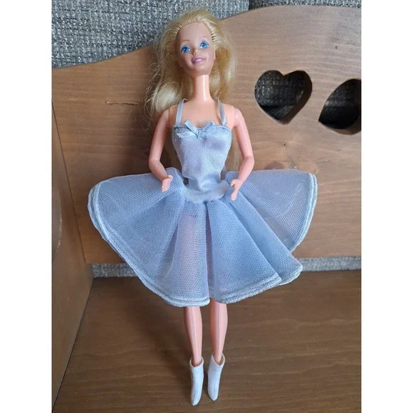 Mattel Inc. Barbie Girl Doll Blue Dress White Boots 1966 Made  Phillipines VTG