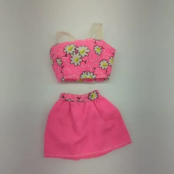 Barbie Fashion Favorites 1997 Pink Flower Skirt Top‎ #68000-96