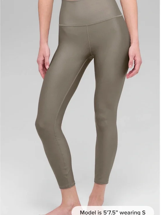 ALO Yoga High-Rise Leggings in Olive Taupe