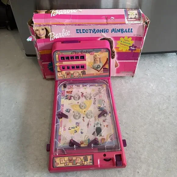2003 Barbie Table Top Pinball Game Tested Working