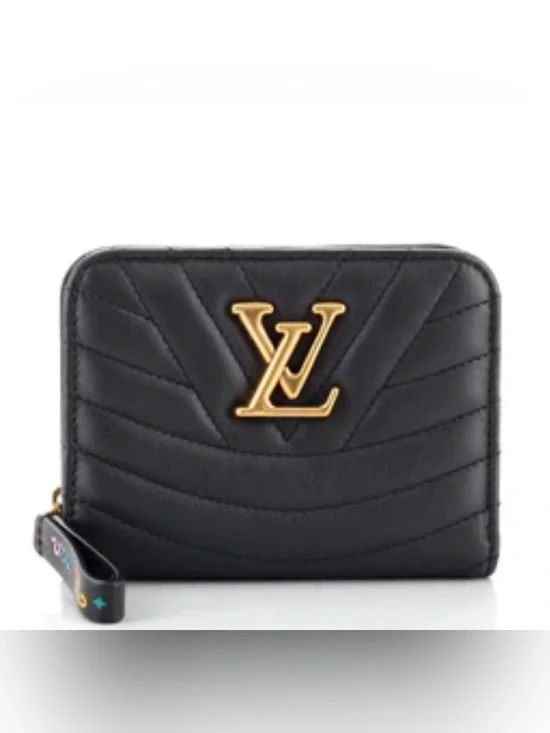 Louis Vuitton New Wave Compact Wallet Black Quilted Leather | Authentic | 2019