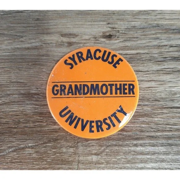 Vintage Syracuse‎ University Grandmother Orange Pin 2.25