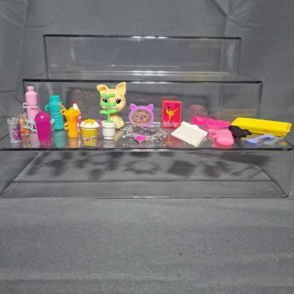 Mattel Barbie Lot of 20+ Mixed Accessories Drinks Animals Decor Serving‎ Tools