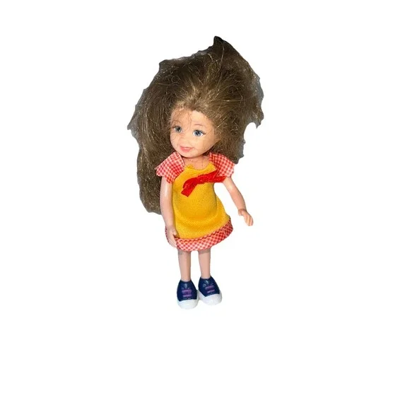 2009 Ty Li'l Ones Chic‎ Boutique Doll M1210 Yellow Gingham Dress 4
