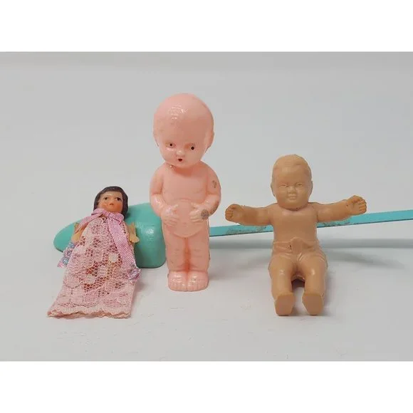 Vintage Dolls Ari Girl/Best USA/Renewal Nursery 2 Rubber 1 Hard Plastic Lot Of 3