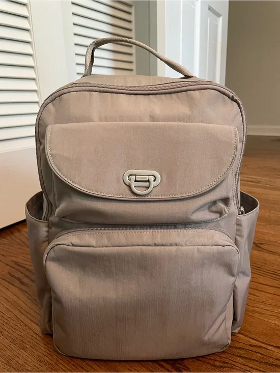 Baggallini Coastal Flip Lock Backpack in Moonrock
