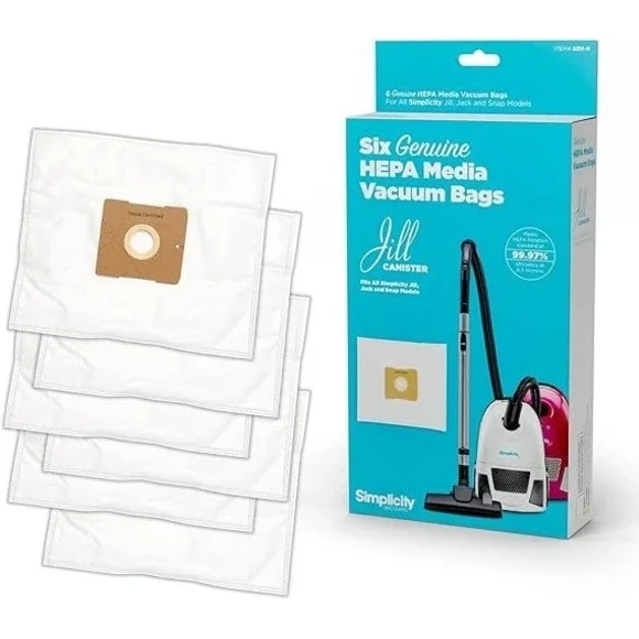 SZH-6 Jill Canister Vacuum Replacement Bags with Certified Hepa Media, Fits w...