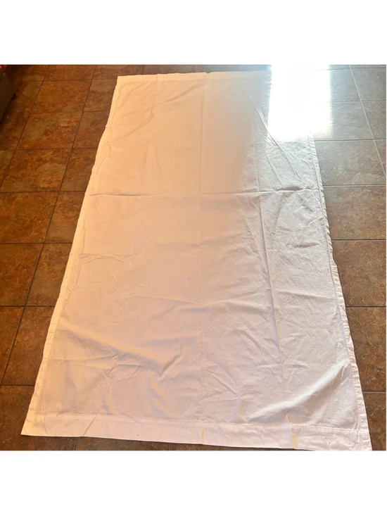Pottery Barn White Cotton Curtains Panels Light Filtering Set 2 Minimalist