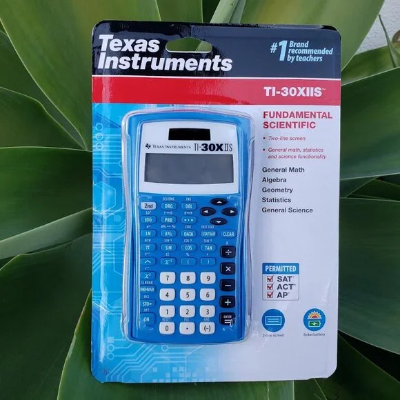 New Texas Instruments TI-30X IIS Scientific Calculator Blue solar battery powere