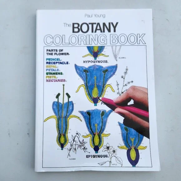 NEW Botany Coloring Book Adult High School Paperback High School Science Activit
