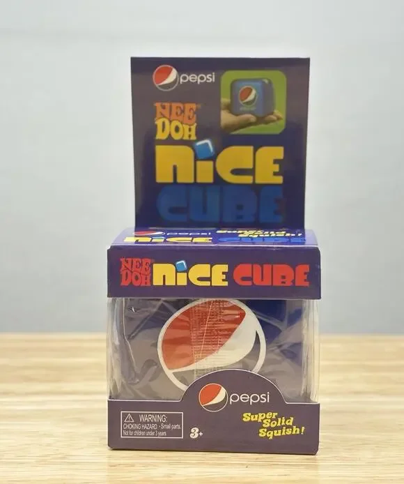 Schylling Nee Doh Nice Cube Pepsi Soda Stress Reliever Super Solid Squish NIB
