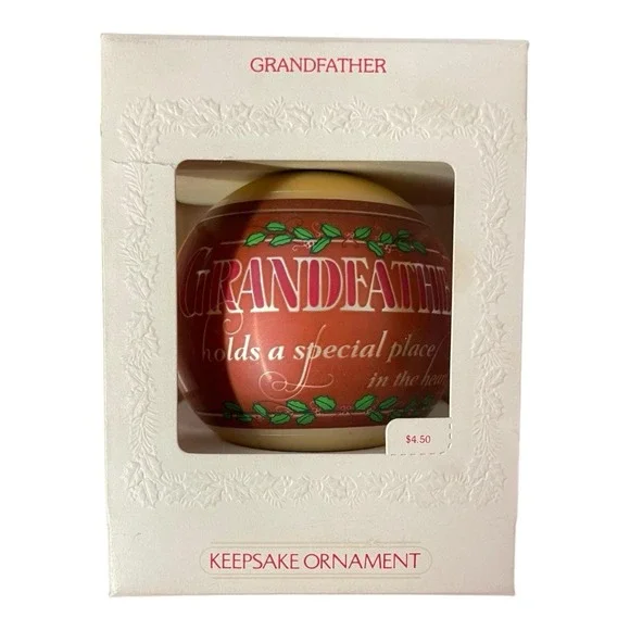 Grandfather 1981 Hallmark‎ Keepsake Glass Ornament