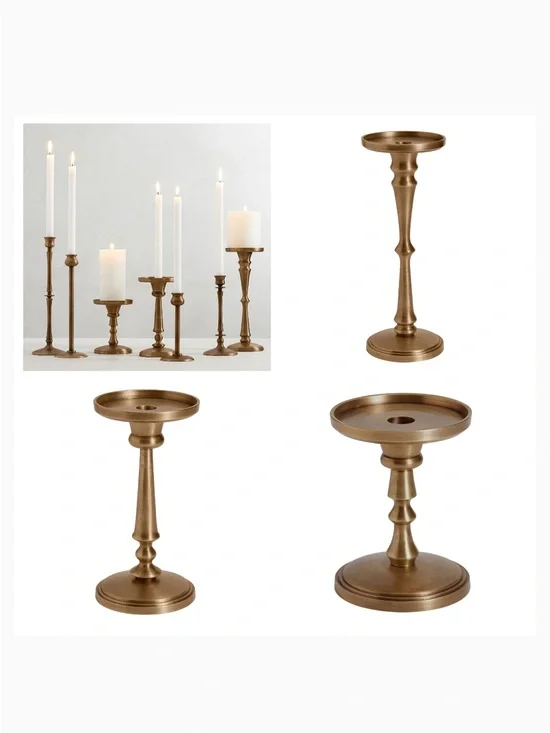 - Booker Pillar Holders  / Candle Holder | Pottery Barn ~ Set of 3