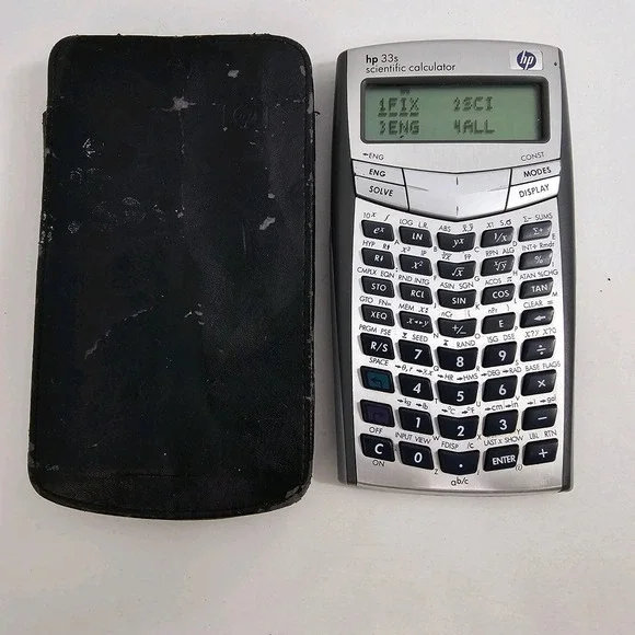 Hewlett-Packard HP 33S Scientific Calculator w/Slip Case Tested Works