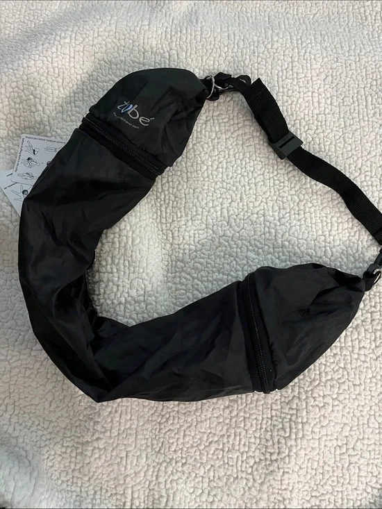 Black Garment Travel Bag. Tavel pillow you stuff w/ clothes