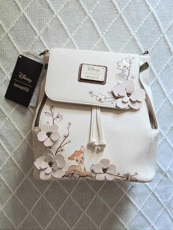 Loungefly Disney Bambi Cherry Blossom Flap Mini Backpack