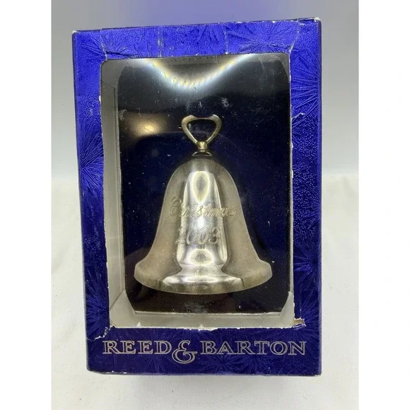 Vintage 2003 Reed & Barton Sliver Plated Christmas Bell Ornament