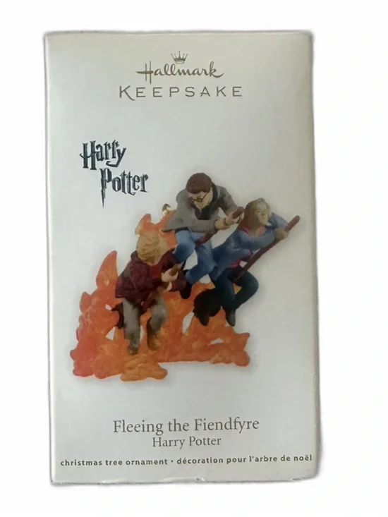 Hallmark White and Gold Harry Potter 'Fleeing the Fiendfyre' Plaque