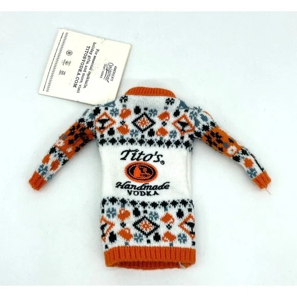 Titos Vodka Mini Christmas Sweater Bottle‎ Cover Gift