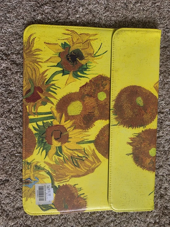 Van Gogh-Sunflower Canvas Tablet Case - Bright Yellow Floral