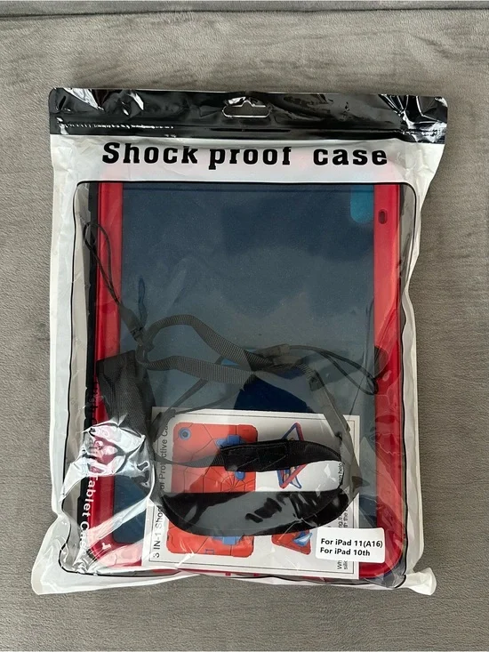 iPad 11th Gen 11”/ iPad 10th Gen 10.9” Shock Proof Red & Black Tablet Case