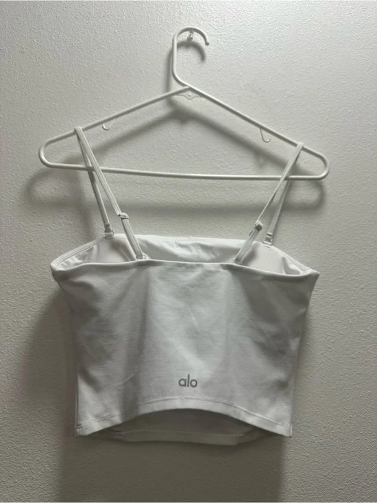 Alo White tank top cropped