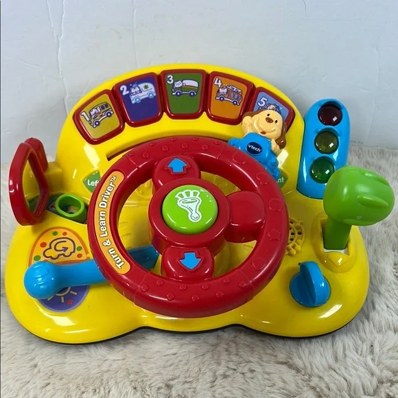Interactive Red‎ and Yellow Learning Dashboard Toy