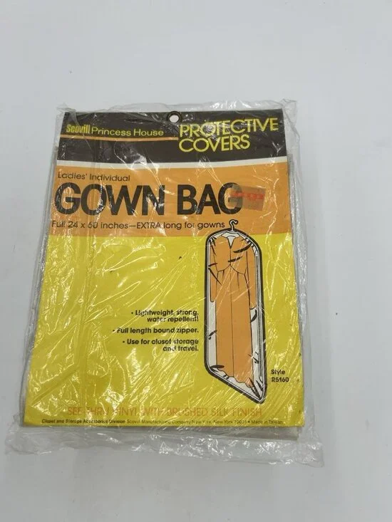 Vintage Scovill Princess House Gown Bag Dress Closet Organizer New Sealed 24x60