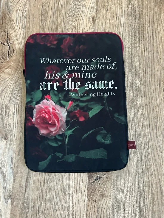 Book Beau Wuthering Heights Rose Print Book Sleeve