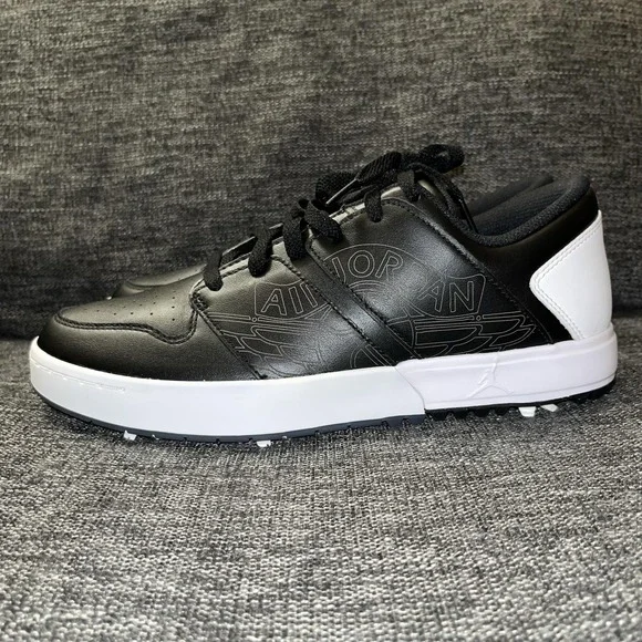 Nike Air Jordan Golf Shoes Mens Size 9.5 Black White Low Spikes FZ4153-003