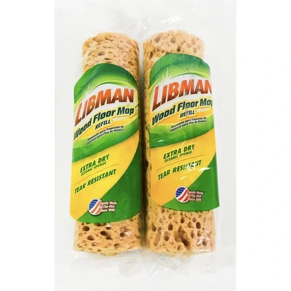 Libman Wood Floor Mop Refill #02027 Xtra Dry Oceanic Sponge Replacement