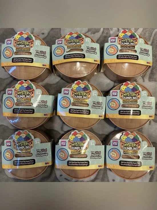 (LOT OF 9) Squishy Mystery Dumpling STUFFED BUN Series AUTHENTIC RMS Crazy Fun