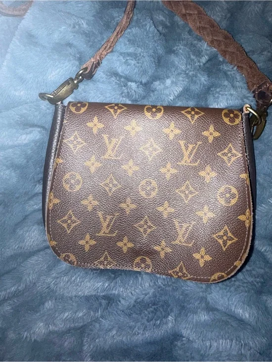 Louis Vuitton Monogram Canvas Small Crossbody in Brown and Gold