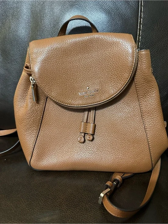 kate spade Brown Pebbled Leather Backpack