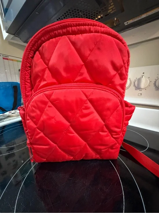 Vera Bradley Red Quilted Mini Backpack